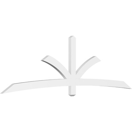 Ekena Millwork Davenport Architectural Grade PVC Gable Bracket, 108"W x 31 1/2"H x 2"D x 4"F, 7/12 Pitch GBP108X32X0204DAV00